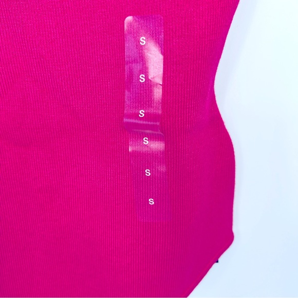 Guess Rhinestone Thong Bodysuit With Rhinestone Straps Rose Fuchsia Pink S NWT - Picture 13 of 13